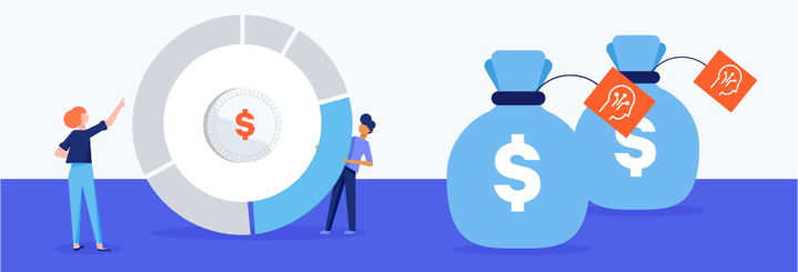 outsourcing people in a startup illustration