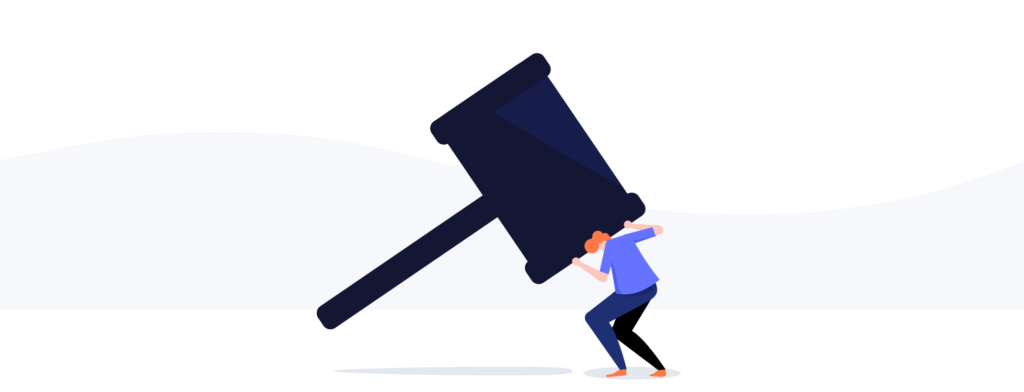 fighting lawsuits illustration